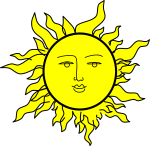 Sun with a face by Rones